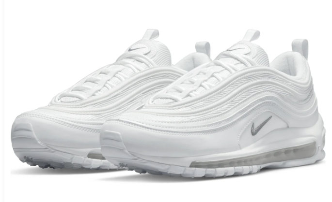 Nike Air Max 97 'Triple White' Sneakers - White/Wolf Grey