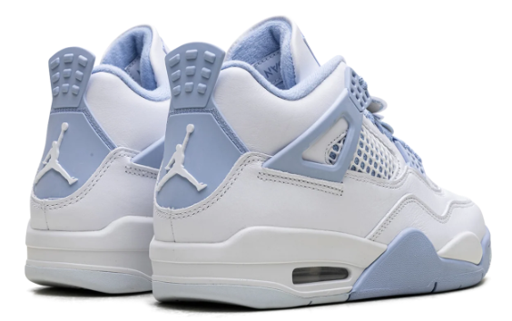 Women's Air Jordan 4 "Aluminum" Sneakers - White/Aluminum Blue