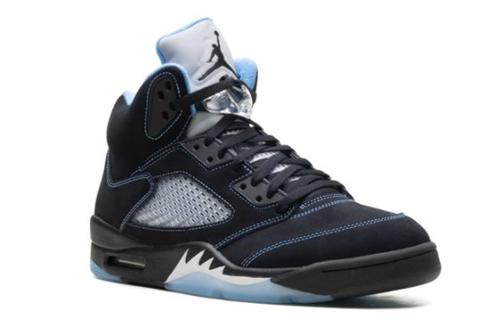 Black/University Blue Jordan 5-Style Shoes (Non-Retail/UA-Grade)