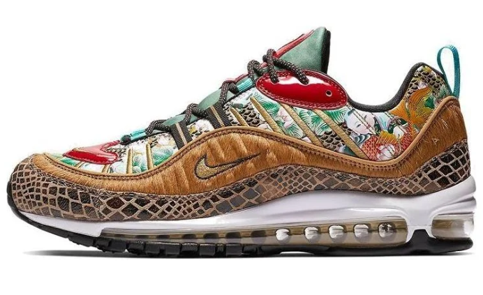 Nike Air Max 98 'Chinese New Year' - Multi-Color / Metallic Gold / University Red