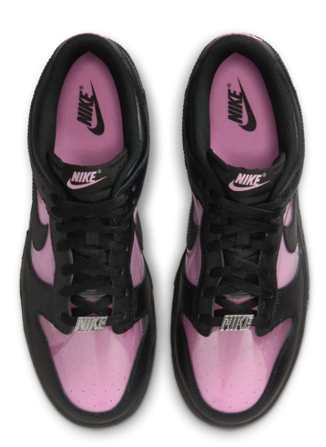 Nike Dunk Low Retro Premium 'Black and Pink Rise' Sneakers