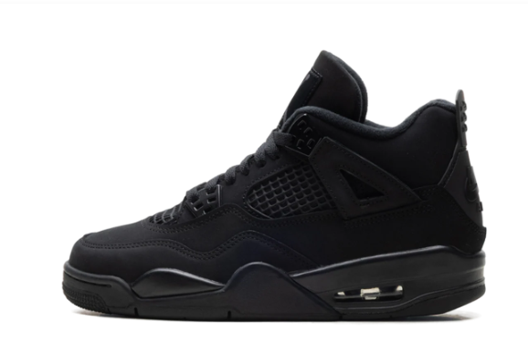 Air Jordan 4 "Black Cat" Sneakers - Black/Light Graphite