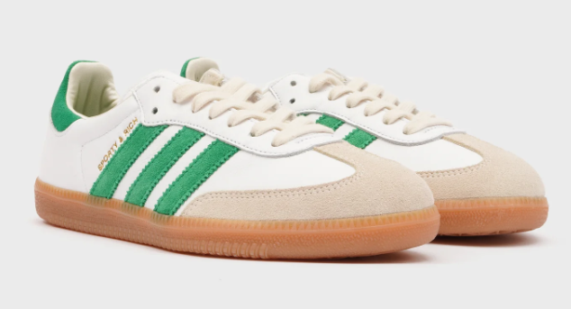 adidas Samba Sneakers 'Cloud White Silver Green'