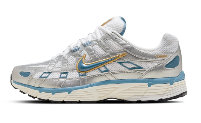 Nike Men's P-6000 'Metallic Silver Aegean Storm' Sneakers