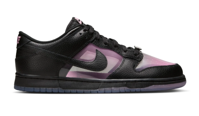 Nike Dunk Low Retro Premium 'Black and Pink Rise' Sneakers