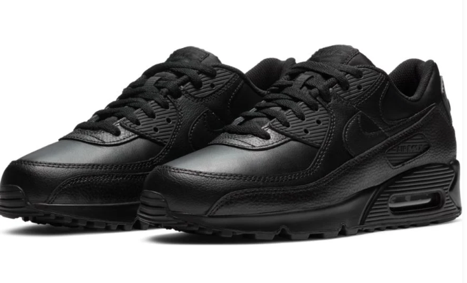 Nike Air Max 90 LTR Men's Shoes - Leather Triple Black