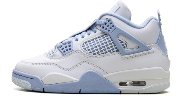 Women's Air Jordan 4 "Aluminum" Sneakers - White/Aluminum Blue