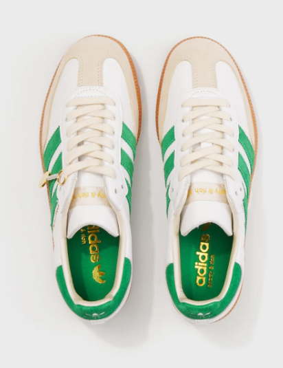 adidas Samba Sneakers 'Cloud White Silver Green'