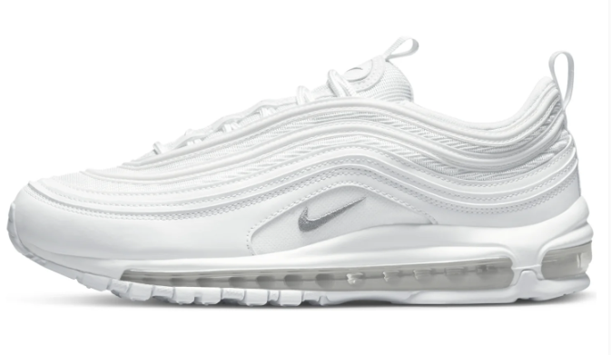 Nike Air Max 97 'Triple White' Sneakers - White/Wolf Grey
