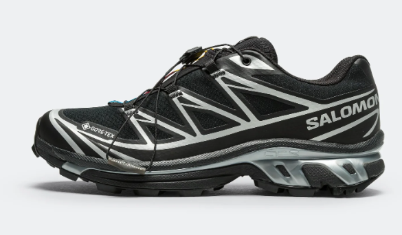 Salomon XT-6 GTX "Black / Silver" Waterproof Trail Sneakers – L47450600