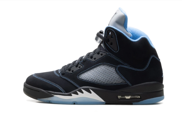 Black/University Blue Jordan 5-Style Shoes (Non-Retail/UA-Grade)