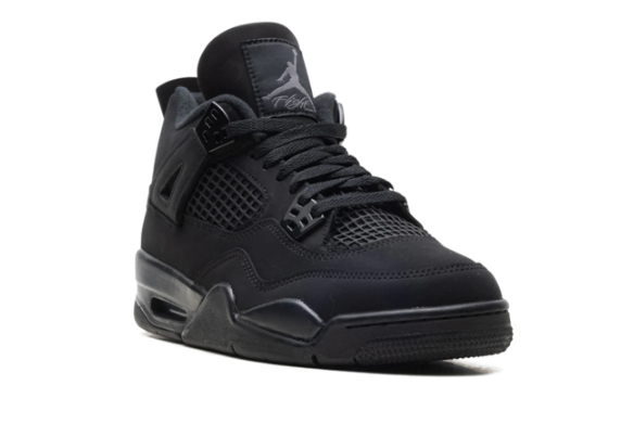 Air Jordan 4 "Black Cat" Sneakers - Black/Light Graphite