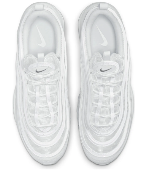 Nike Air Max 97 'Triple White' Sneakers - White/Wolf Grey