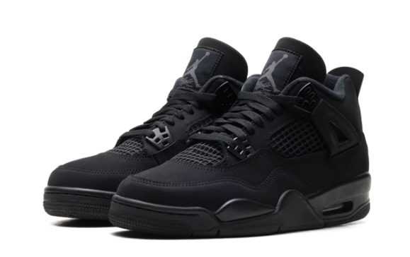 Air Jordan 4 "Black Cat" Sneakers - Black/Light Graphite