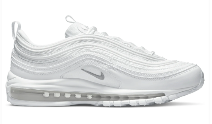 Nike Air Max 97 'Triple White' Sneakers - White/Wolf Grey